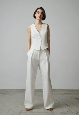 Alternative view of Ριχτό παντελόνι με πιέτες