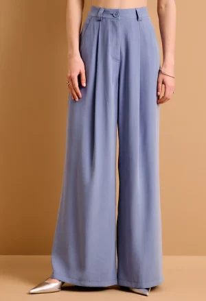 Alternative view of Φαρδύ παντελόνι με πιέτες