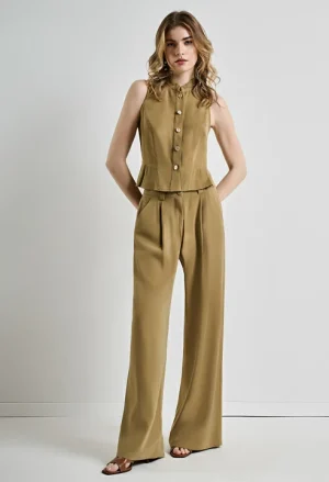 Alternative view of Φαρδύ παντελόνι με πιέτες