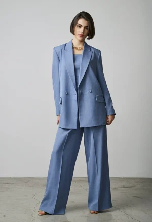 Alternative view of Παντελόνι σε φαρδιά γραμμή