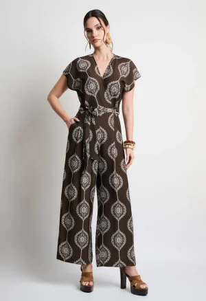 Ολόσωμη φόρμα κρουαζέ με ethnic print