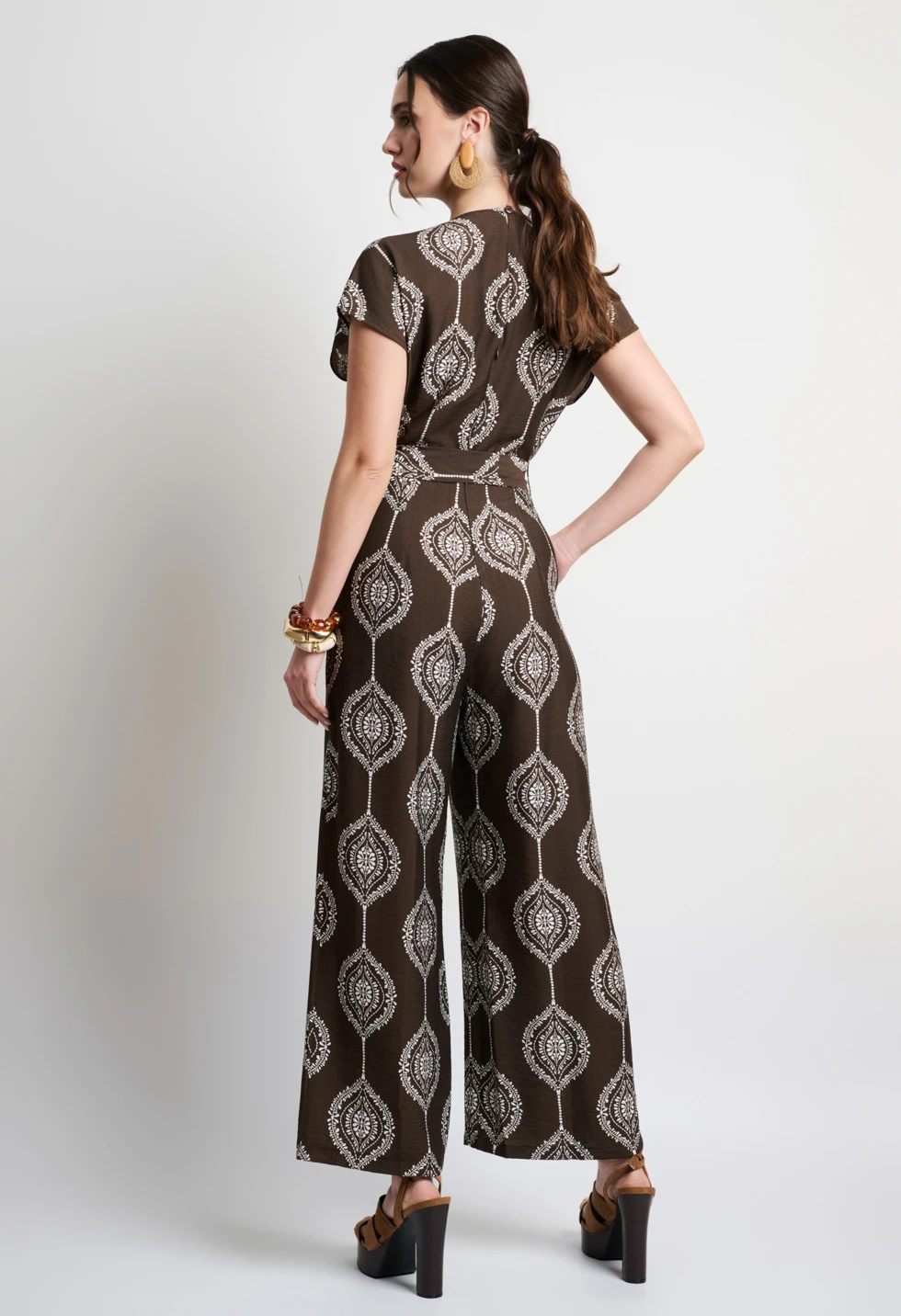 Ολόσωμη φόρμα κρουαζέ με ethnic print - Image 4