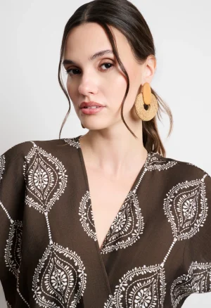 Alternative view of Ολόσωμη φόρμα κρουαζέ με ethnic print