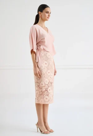 Alternative view of Midi δαντελένια φούστα pencil