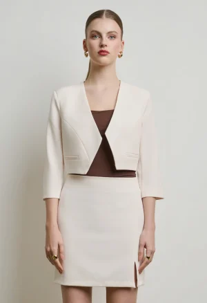 Cropped σακάκι με βάτες