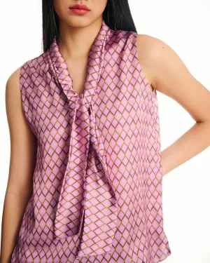 Alternative view of Μπλούζα αμάνικη εμπριμέ