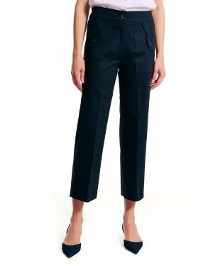 Παντελόνα crop καπαρντίνα