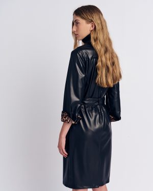 Alternative view of Φόρεμα σεμιζιέ δερματίνη