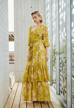 Alternative view of Μακρύ φόρεμα κρουαζέ