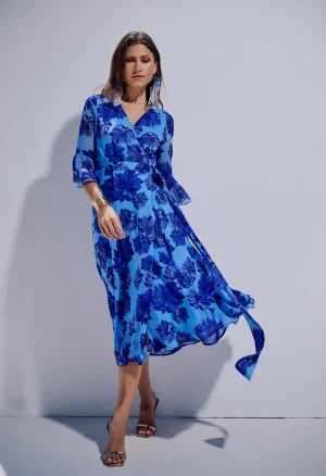 Φόρεμα κρουαζέ με φλοράλ μοτίβο