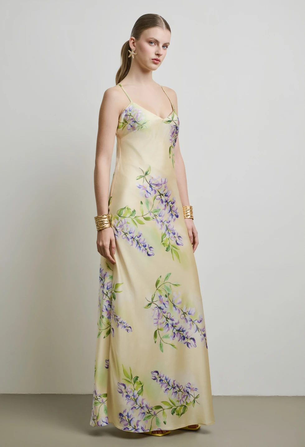 Floral μάξι φόρεμα με ανοιχτή πλάτη - Image 4