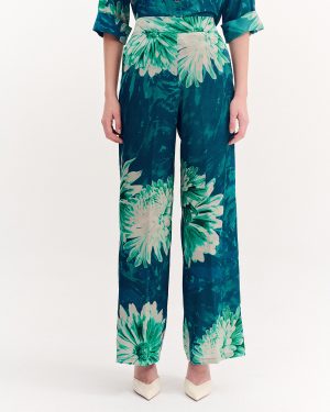 Alternative view of Παντελόνι floral satin