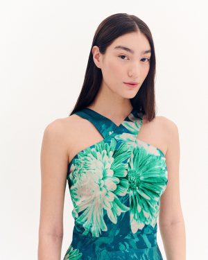 Alternative view of Φόρεμα μακρύ floral satin