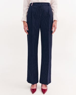 Παντελόνι με πιέτες ριγέ