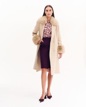 Alternative view of Παλτό μακρύ με γούνα