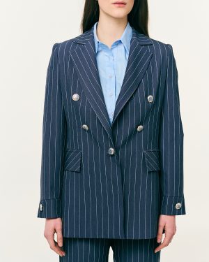 Alternative view of Σακάκι μεσάτο με ρίγα μακρύ