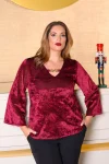 Μπλούζα βελούδινη Plus size