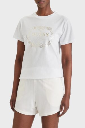 T-shirt με logo με μεταλλική λεπτομέρεια