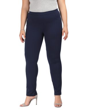 Παντελόνι ψηλόμεσο υφασμάτινο plus size