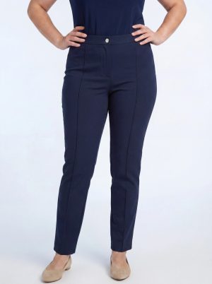 Παντελόνι ψηλόμεσο υφασμάτινο plus size
