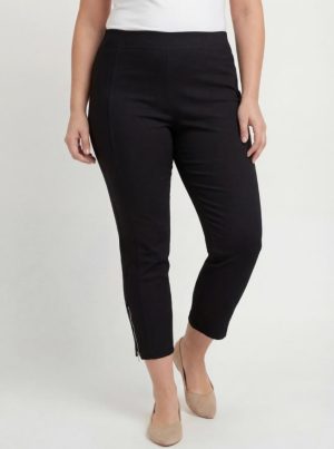 Παντελόνι ψηλόμεσο με φερμουάρ  plus size