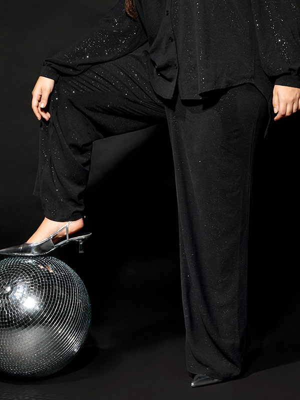 Παντελόνα με glitter Plus size - Image 8