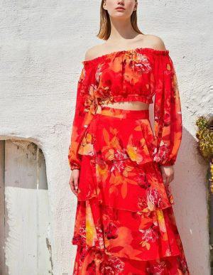 Crop τοπ εμπριμέ