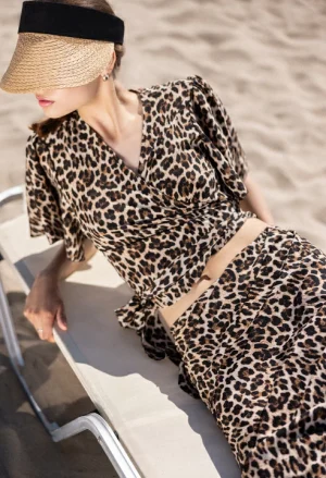 Κρουαζέ τοπ animal print