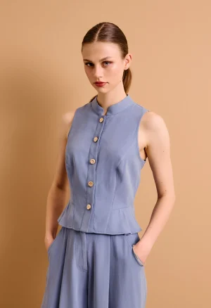 Τοπ αμάνικο με κουμπιά