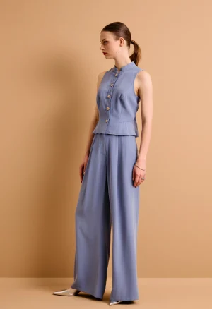 Alternative view of Τοπ αμάνικο με κουμπιά