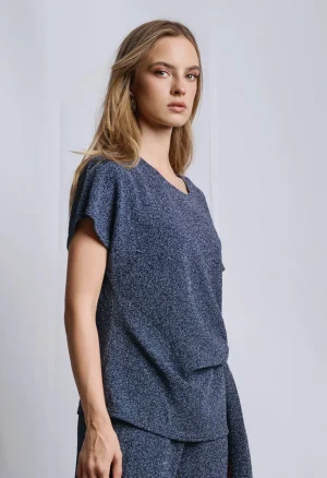 Alternative view of Μπλούζα lurex με δέσιμο στο πλάι