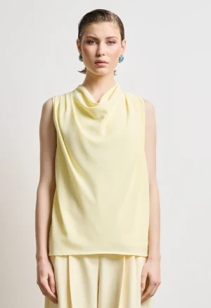 Μπλούζα με draped λαιμόκοψη