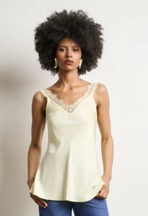 Σατέν τοπ με δαντέλα