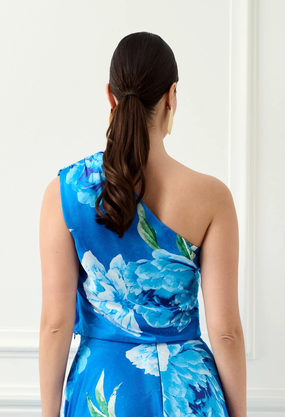 One shoulder μπλούζα floral print - Image 4