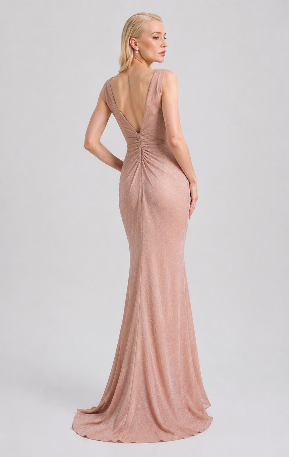 Maxi lurex φόρεμα με σκίσιμο - Image 4