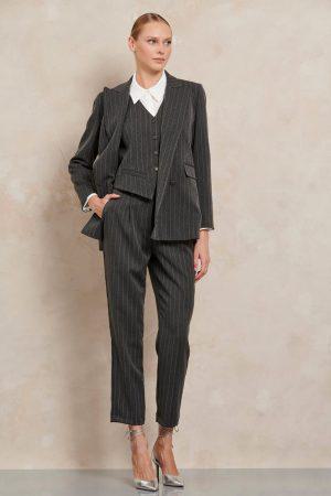 Alternative view of Σακάκι ριγέ με στράς