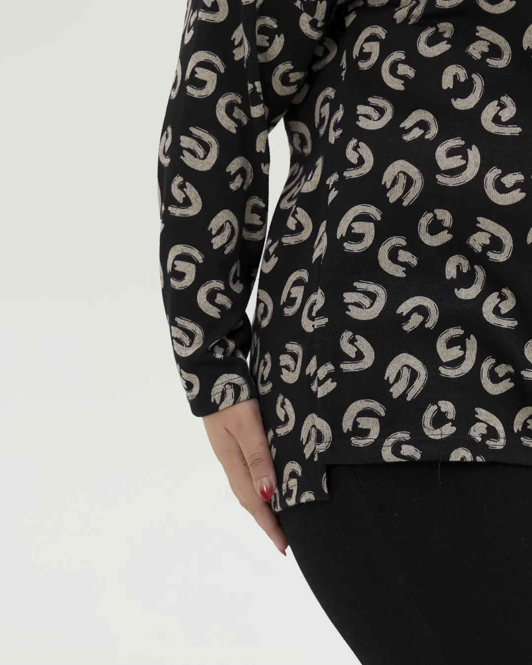 Μπλούζα με animal print plus size - Image 4