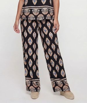 Printed παντελόνα με ethnic μοτίβα plus size