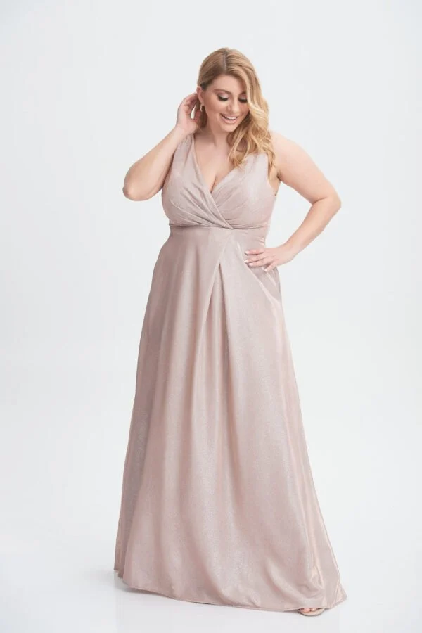 Φόρεμα με Glitter Κρουαζέ Plus size