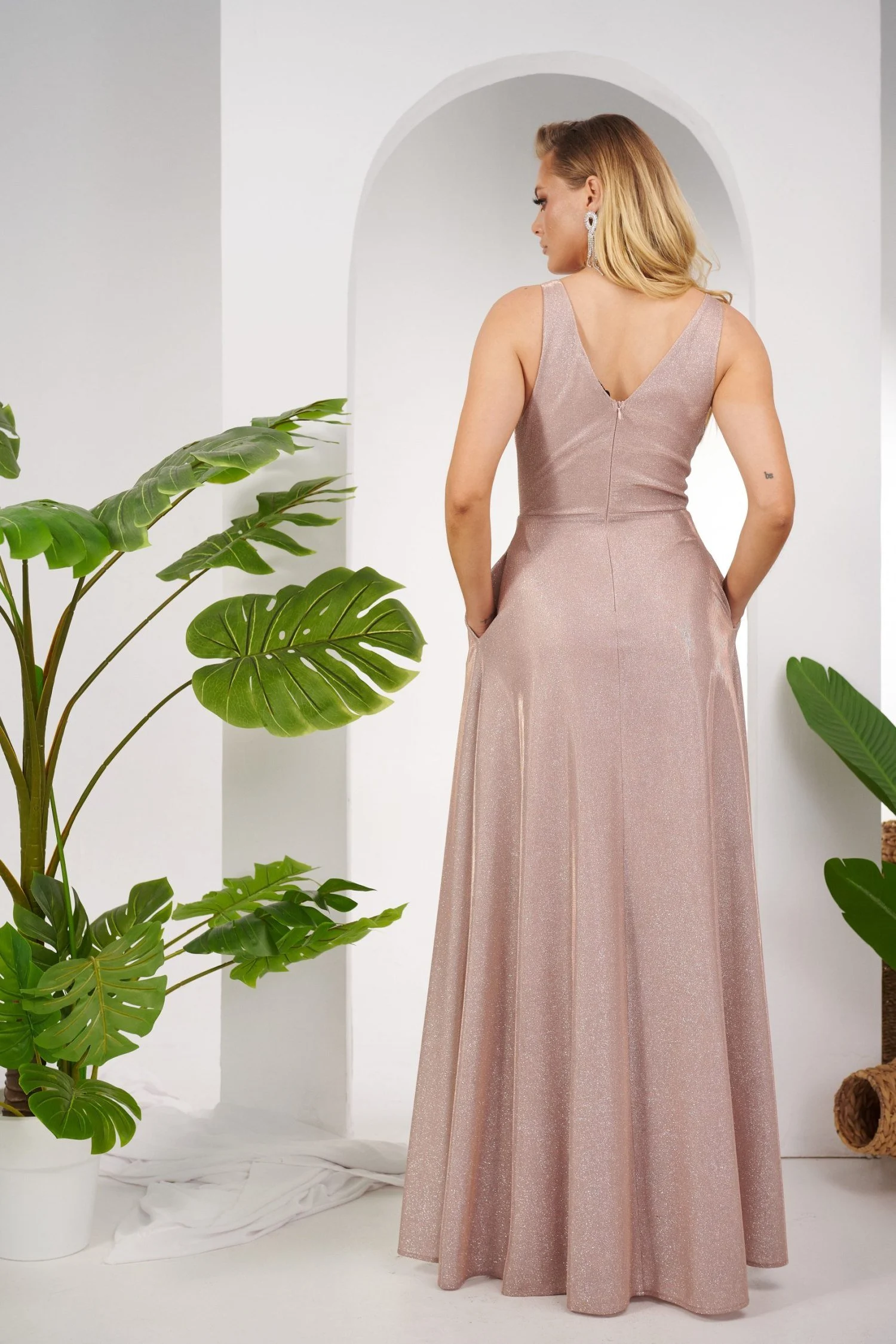 Φόρεμα με Glitter Κρουαζέ Plus size - Image 5
