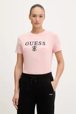 Guess Steffi T-shirt με Κοντό Μανίκι και Στρογγυλή Λαιμόκοψη