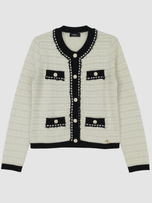 Ζακέτα πλεκτή με πέρλες