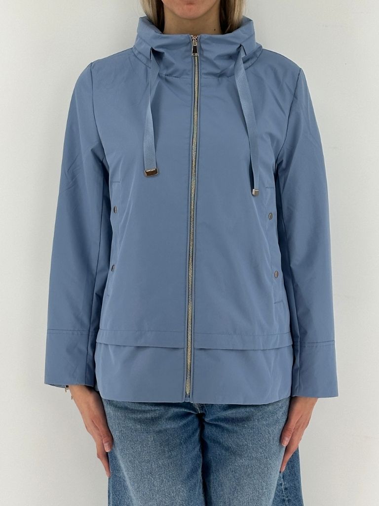 Μπουφάν αντιανεμικό με χρυσό φερμουάρ