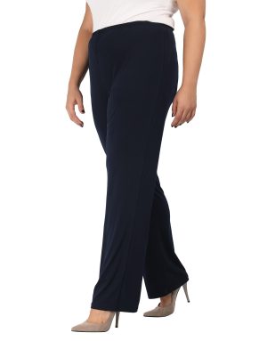 Alternative view of Παντελόνι απο ελαστικό ζέρσεϋ ύφασμα plus size