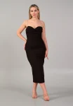 Φόρεμα αμάνικο μίντι plus size