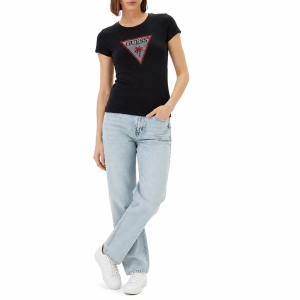 Alternative view of T-shirt με logo και στρας λεπτομέρεια