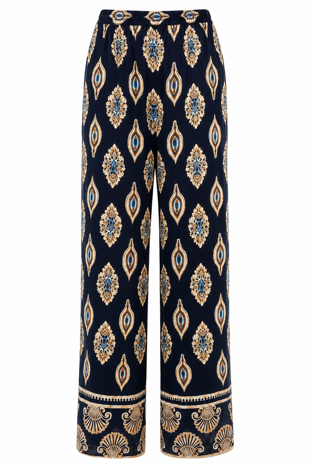 Printed παντελόνα με ethnic μοτίβα plus size