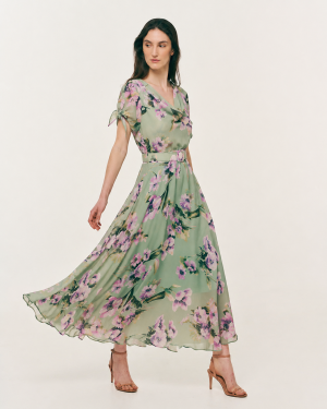 Alternative view of Φόρεμα μίντι floral με ζώνη