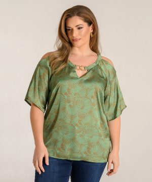 Μπλούζα κοντομάνικη σατέν