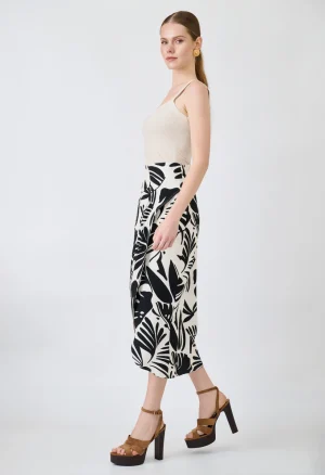 Alternative view of Midi φούστα με tropical print
